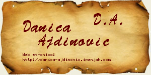 Danica Ajdinović vizit kartica